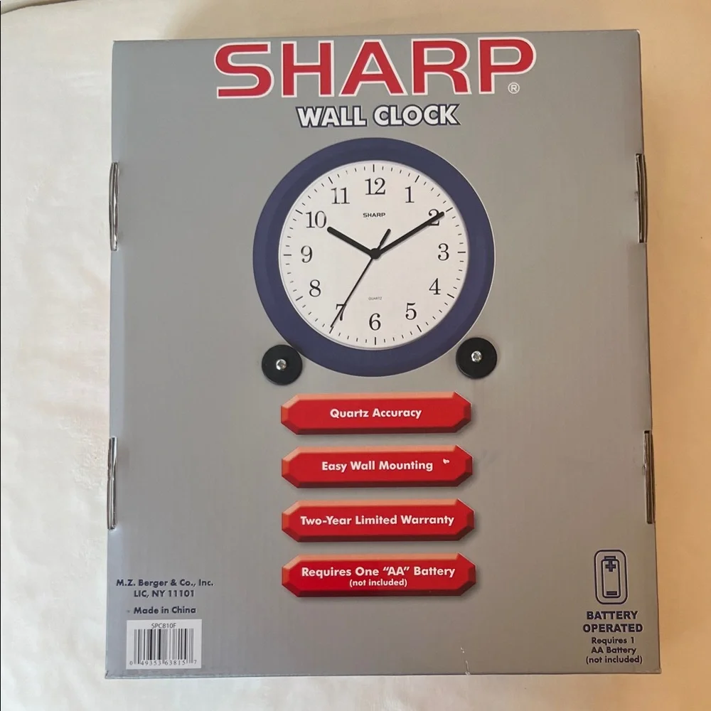 Vintage Sharp Wall Clock – New in‎ Original Box